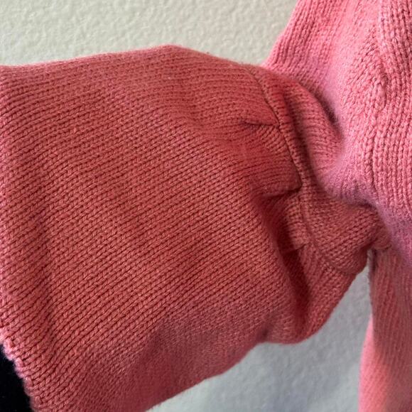 2000s pink coral button up cardigan with bell sleeves - Picture 3 of 4